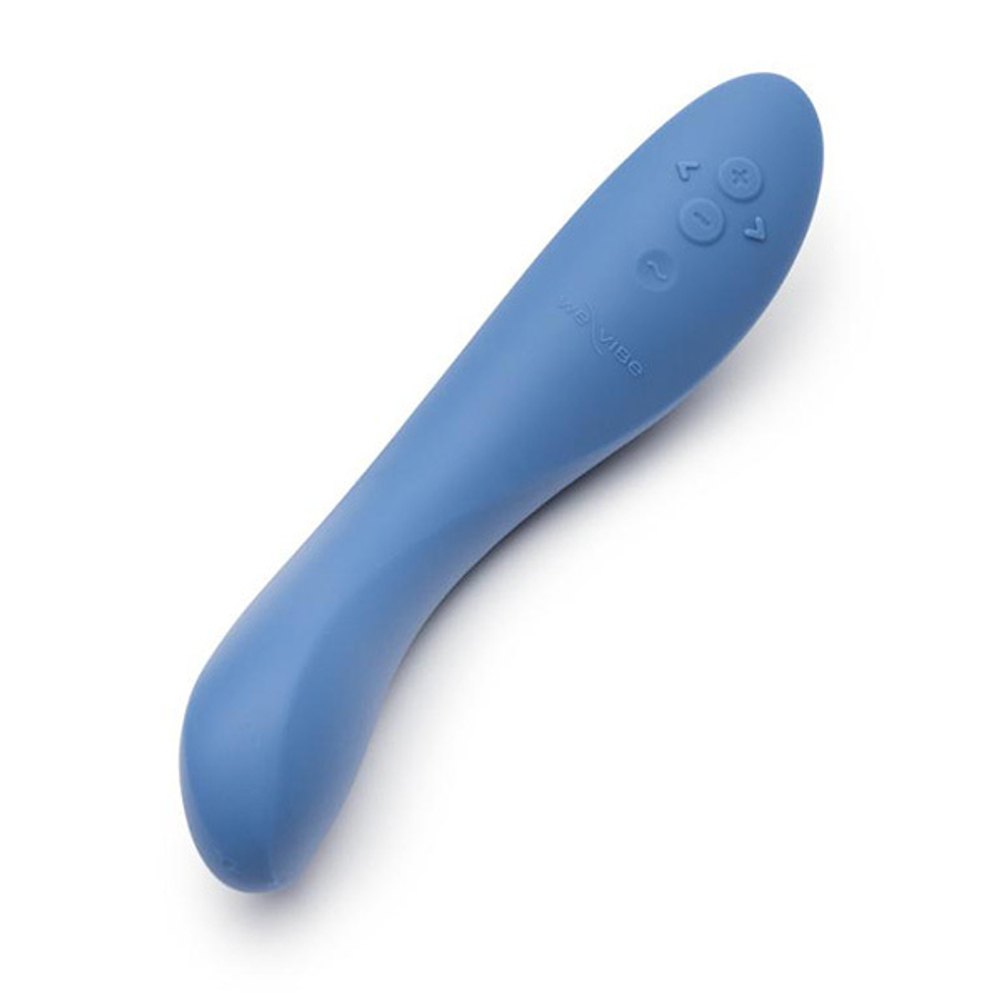 Голубой изогнутый вибромассажер 21,7см We-Vibe Rave 2 SNRA2SG5