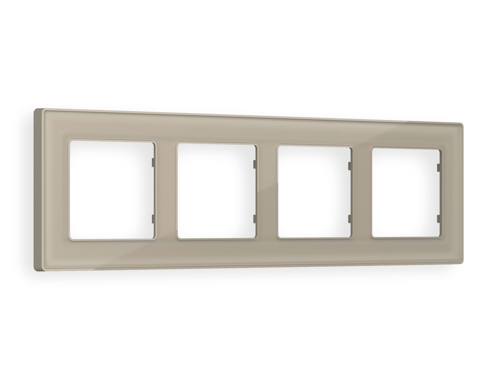 AF580364 Рамка ALFA Arctic (Серо-бежевый Стекло органическое) 4-ая