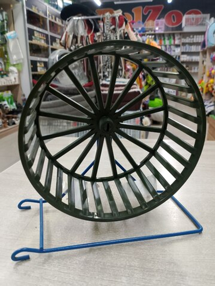 ДАРЭЛЕНД Колесо для грызунов CIRCUS на металл.подставке D=140 мм (пластик), изумрудное