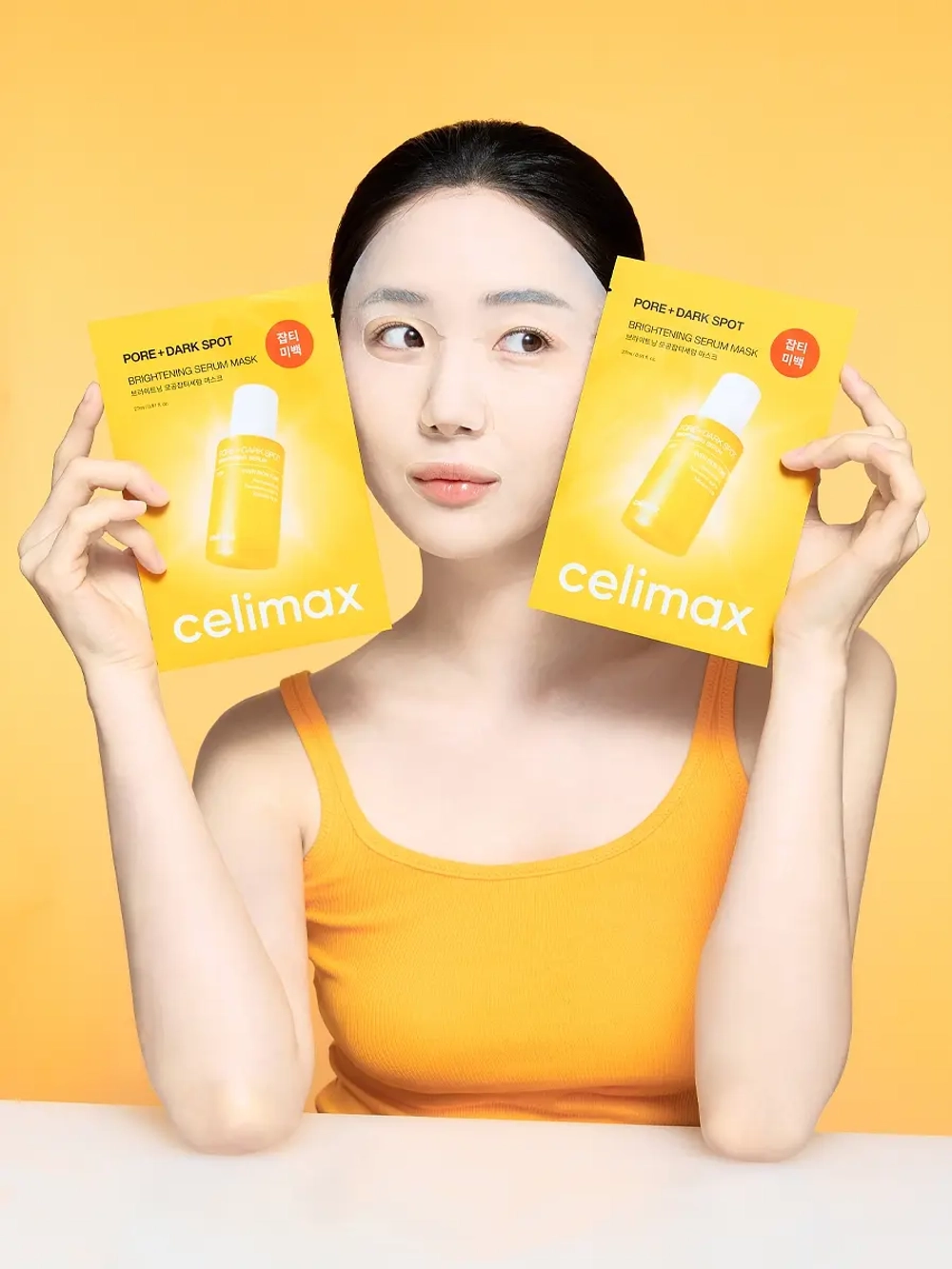 Celimax Осветляющая ампульная маска с ниацинамидом Pore + Dark Spot Brightening Serum Mask 27 мл х 10 шт