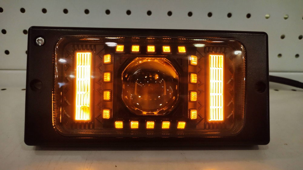 НЕТ - M80 / ПТФ с регулировкой (белый, с ДХО и поворотником) для ВАЗ 2110-2115, светодиодные противотуманные фары (2 шт. / комплект) HC