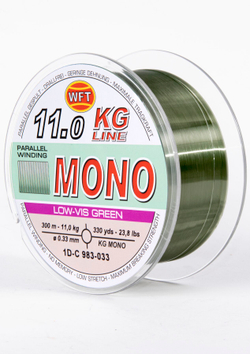 Леска монофильная WFT KG MONO Green 300/033