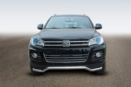 Защита переднего бампера (нержавейка) Zotye T600 (2013-2023) d57 волна