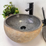 Раковина из речного камня RS-64113 (42*40*15) 0122