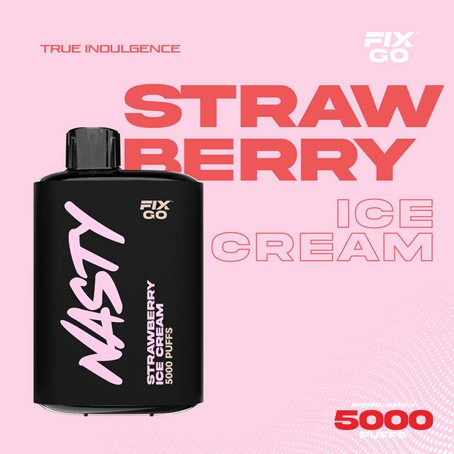 Одноразовый Pod Nasty Fix Go - Strawberry Ice Cream (5000 затяжек)