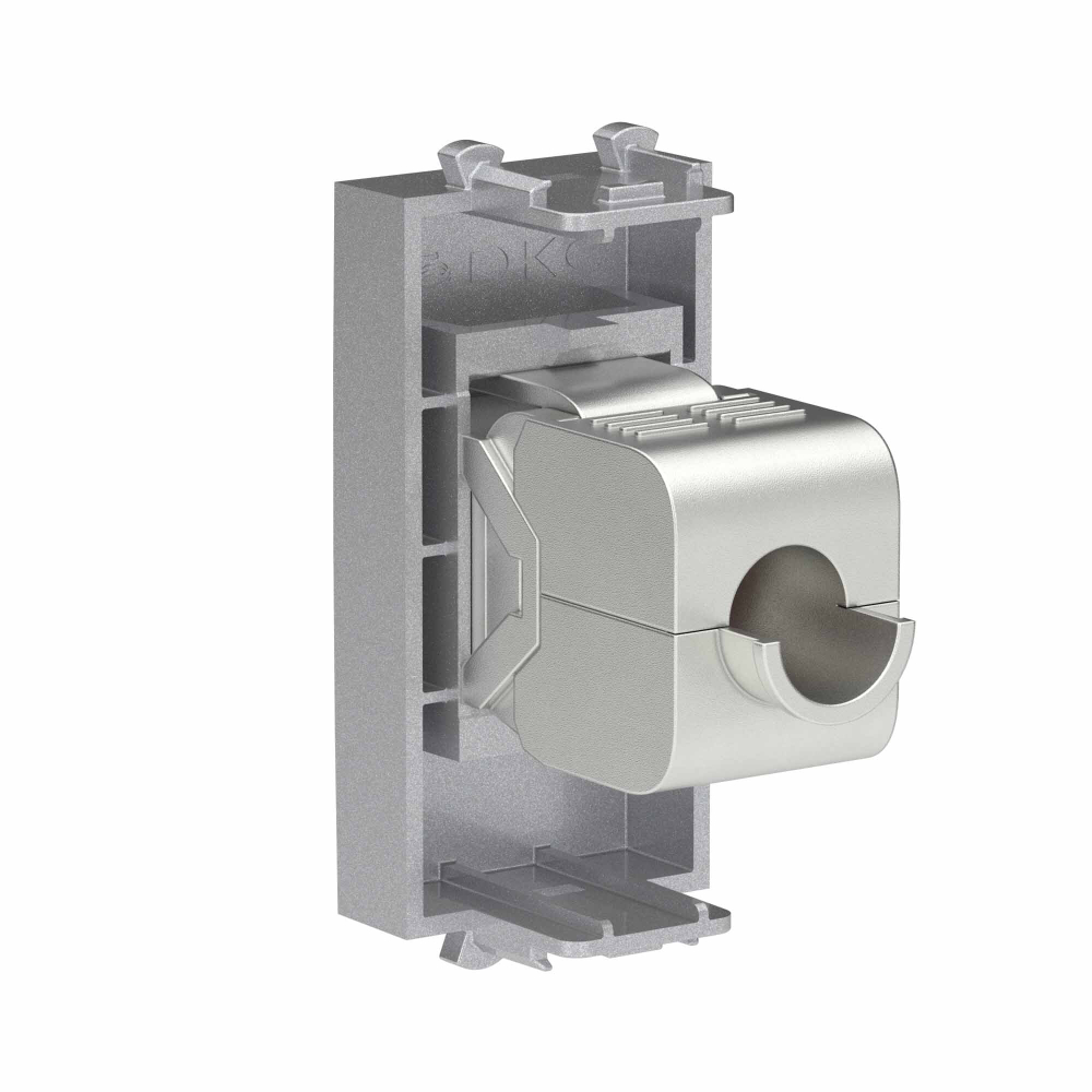 Компьютерная розетка RJ-45 без шторки модульная, кат.6А экранированная, "Avanti", "Закаленная сталь", 1 модуль