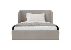 Кровать двуспальная Classic 140 см (бежевый, рогожка)