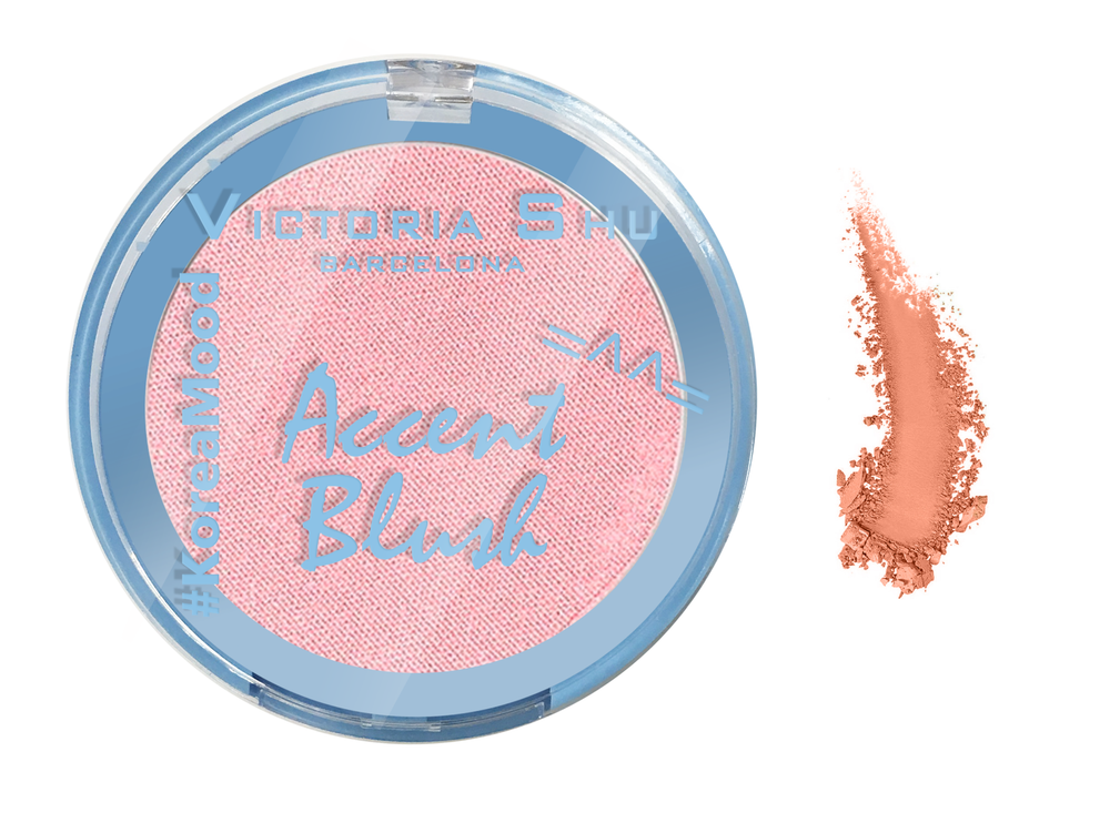 Victoria Shu Тестер Румяна Accent Blush #Koreamood, тон №01, Нежный абрикосовый, 2,5 гр