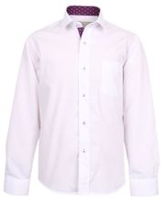 Приталенная рубашка TSAREVICH со вставками, цвет белый