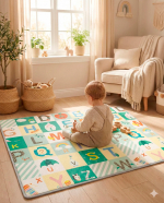 Детский развивающий игровой коврик с алфавитом, 177х146см E0120_HP