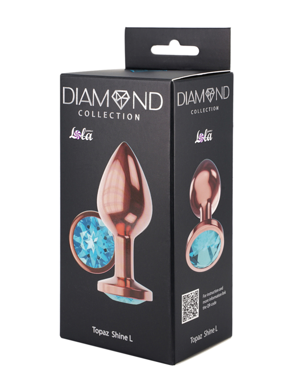 Diamond Topaz Shine L - Анальная Пробка, Розовое Золото