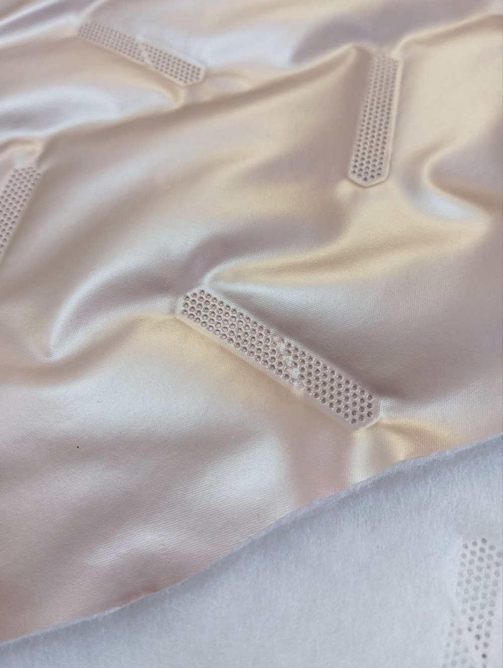 Стежка (курточная/термостежка/под "кожу"). Принт- Черточки, пудра, 0,59м