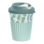 СТАКАН ДЛЯ ГОРЯЧИХ НАПИТКОВ С КЛАПАНОМ И ДЕКОРОМ Madre Terra 350МЛ (Светло-голубой)