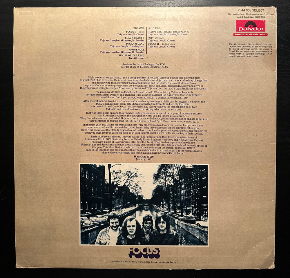 Focus - In And Out Of Focus (Англия 1973г.)