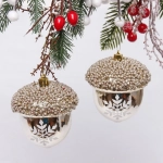 Набор украшений SHINE «Christmas Nut» 10 см (2 шт.), light champagne