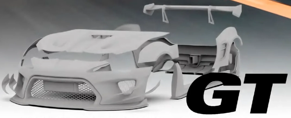 Широкий обвес для Toyota GT86 ZN6 / Subaru BRZ ZD6 Тойота Субару аэродинамический карбоновый тюнинг