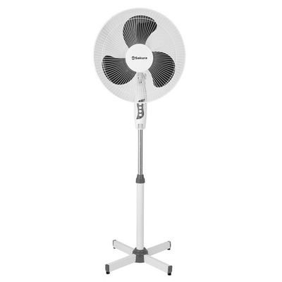 Вентилятор напольный Sakura SA-10G, белый/серый