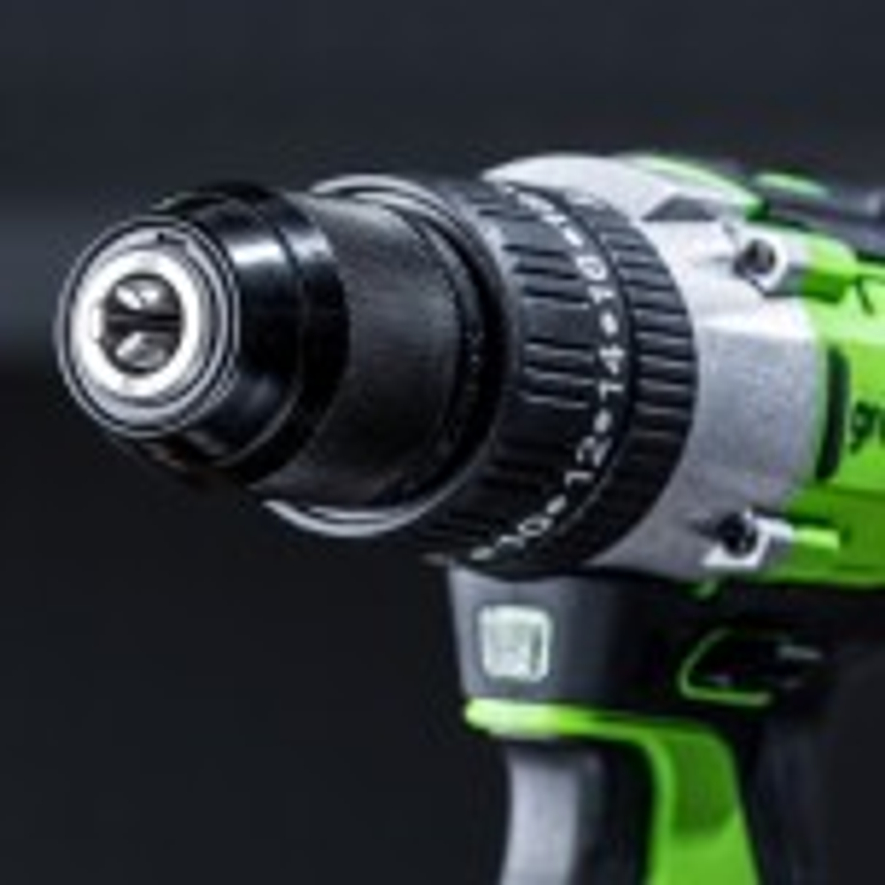 Дрель-шуруповерт аккумуляторная GREENWORKS GD24DD60 ударная, 24V, 2 АКБ 2Ач и ЗУ 3704107CUC