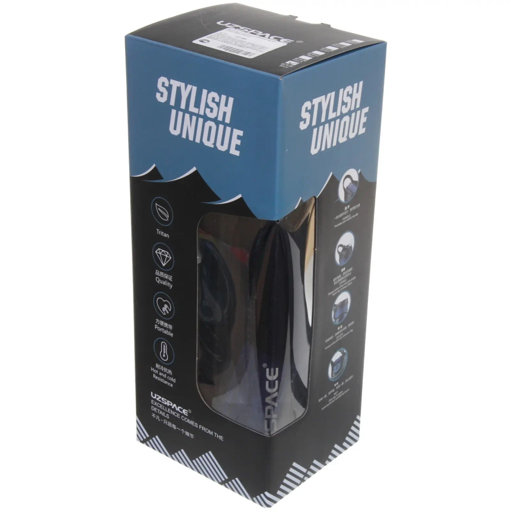 Бутылка спортивная UZSPACE Stylish Unique 9002 (670 мл)