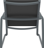 Кресло пластиковое Siesta Contract Pacific Lounge, темно-серый, черный