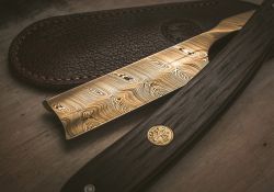Бритва опасная Boker 140250DAM Anniversary 150 Damascus Gold 6/8фотография - 2