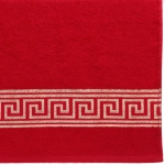 Полотенце махровое 70*130см «Greece» цвет красный 02040 плотность 450гр/м2