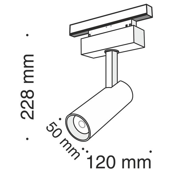 Трековый светодиодный светильник для магнитного шинопровода Maytoni Track Lamps TR019-2-10W3K-B