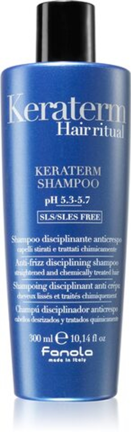 Fanola Keraterm - разглаживающий шампунь для непослушных и вьющихся волос /   300  ml  / GTIN 8032947863822