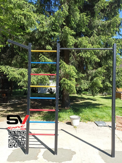 Монтаж уличной шведской стенки Sv Sport (3 вертикальных столба)