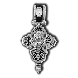 Мощевик с Распятием, Богородицей и святыми. Серебро 925°