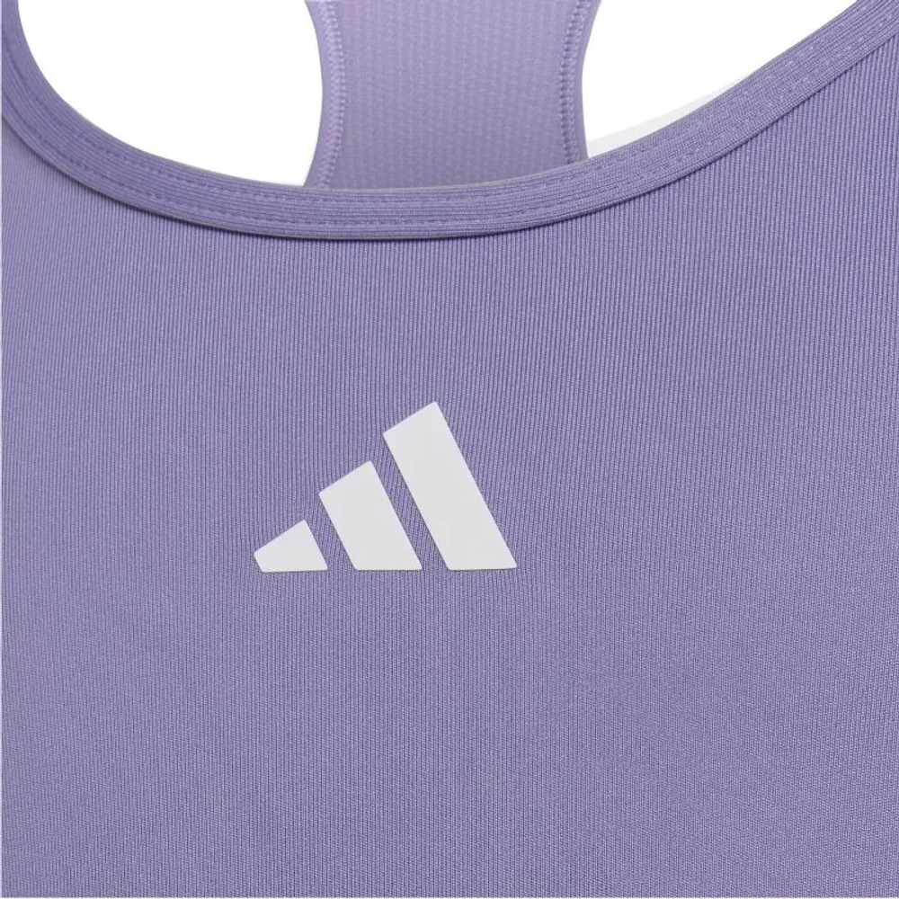 Теннисный бюстгальтер dziewczecy Adidas Techfit Primelift React - magic lilac/white