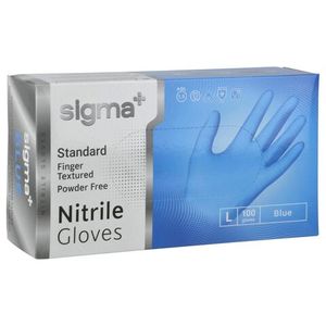 Перчатки одноразовые SIGMA нитрил Standart L синие 100 шт/уп 10 уп/кор