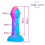 Яркий фантазийный фаллоимитатор с имитацией эякуляции 20см Bior Toys Magic Hero MH-13031