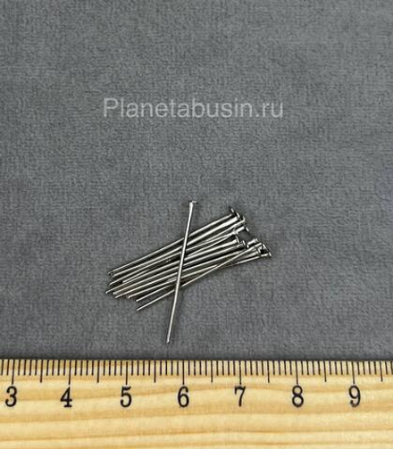 Пины гвоздики (цвет никель) 25 мм 0941