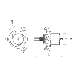 Двухуровневая коронка ATK-DRILL-R44-R65 (Arlight, IP20 Металл, 3 года) 052997