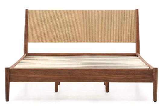 Кровать Elan La Forma из шпона и массива ореха со шнуром 180 x 200