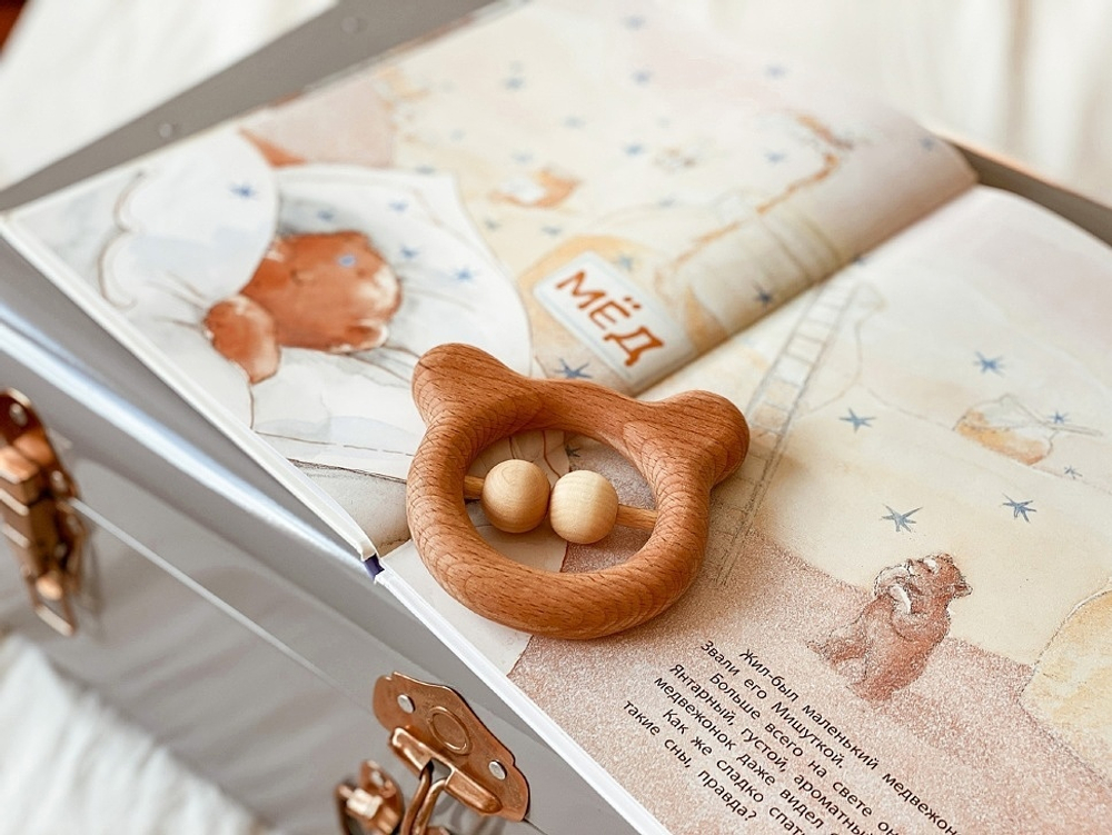 Погремушка - грызунок "Глазастый Медвежонок" Леснушки