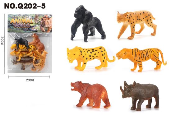 Фигурки "Дикие животные" в пакете, 6 шт