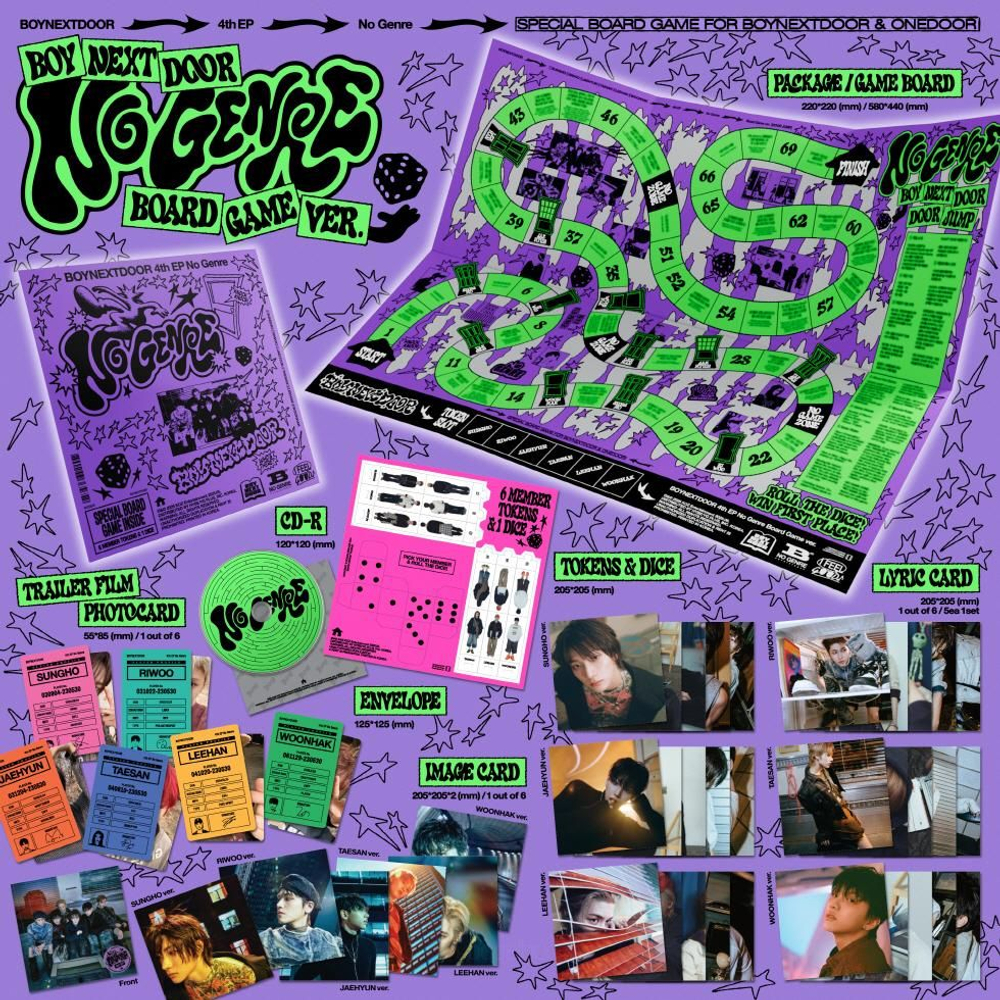 Альбом BOYNEXTDOOR - NO GENRE 4th EP Album BOARD GAME RANDOM Version