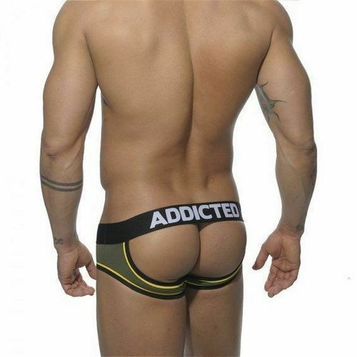 Мужские трусы джоки серые с белой вставкой Seobean Addicted