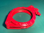 Хомут бетоновода DN175 (205 мм) болтовой (красный)