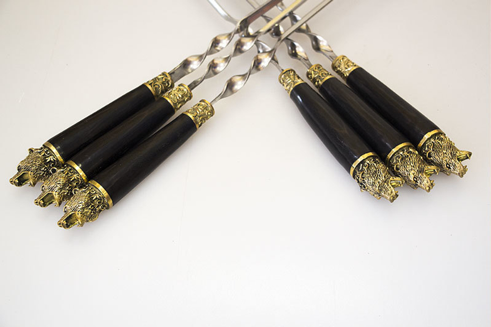 Шампуры в чехле «Медведь № 2» на 6 персон