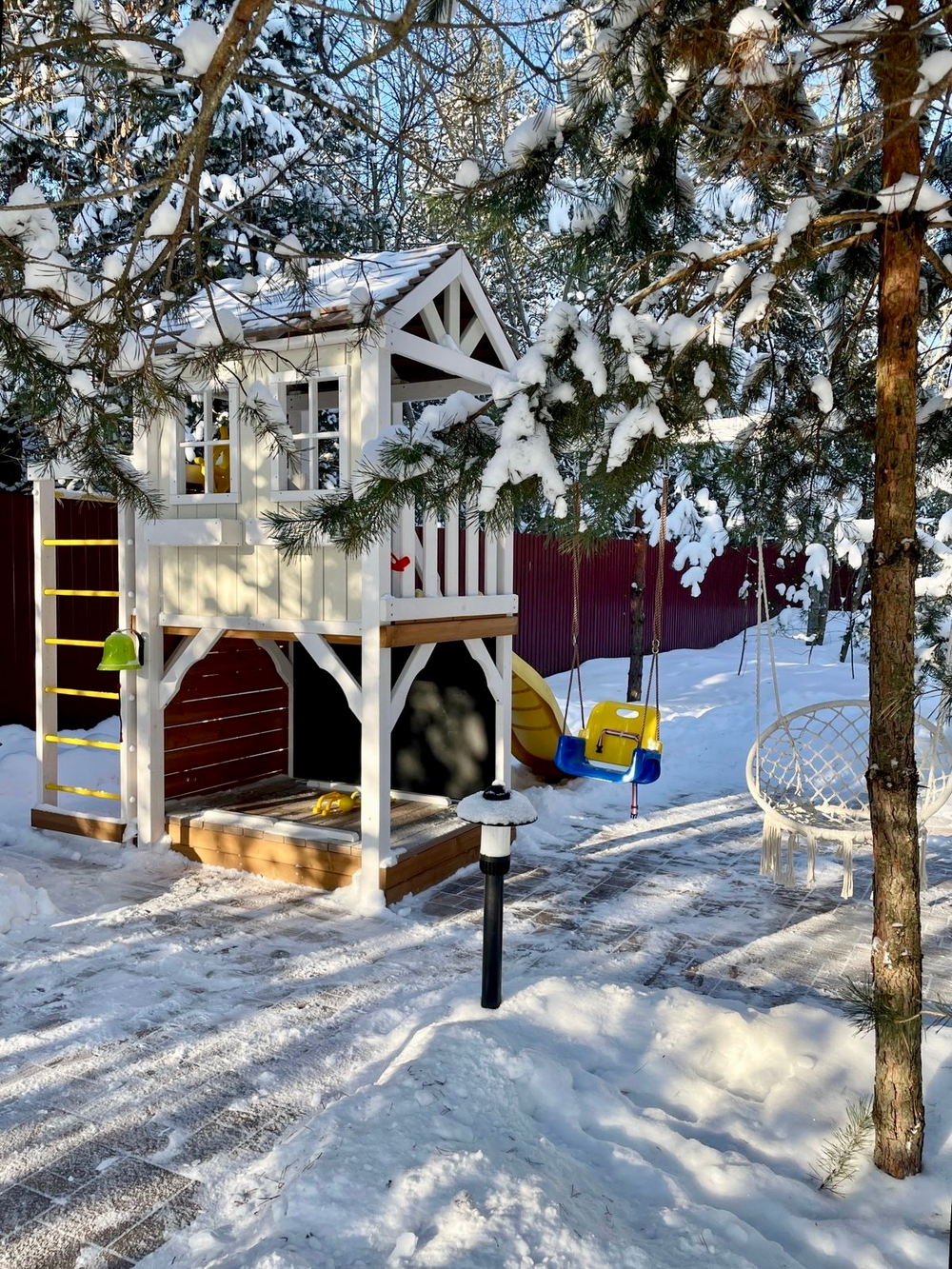 Детский домик с качелями "Прованс"