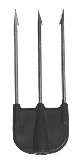 Наконечник трезубец Sigalsub Mustad 19/b нержавейка в черном нейлоне