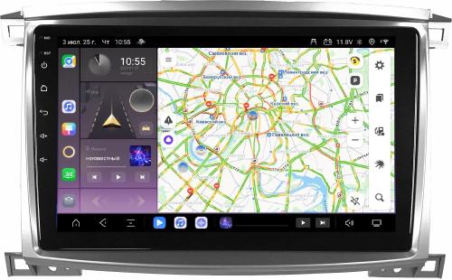 Магнитола для Toyota Land Cruiser 100, Lexus LX470 2002-2007 (климат на цветном экране) - Kuberg QLed, Android 13, Быстрейшая, CarPlay, SIM-слот