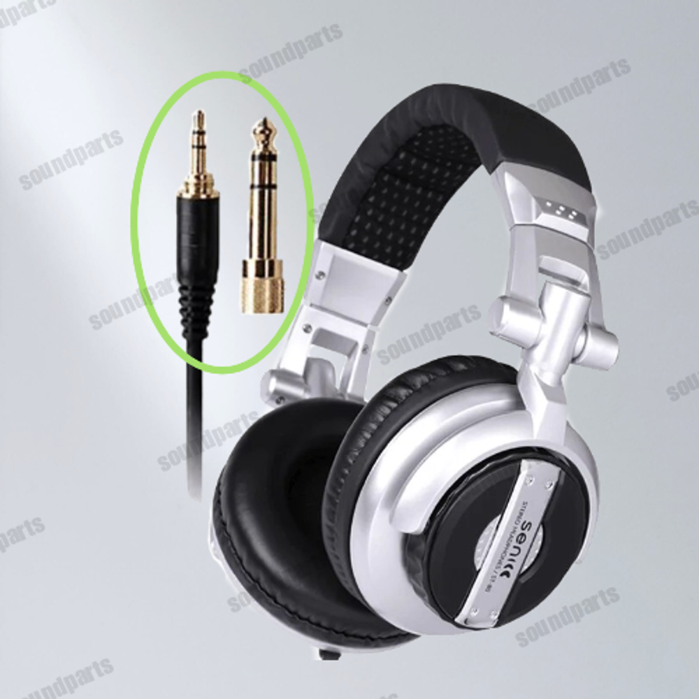 Mini Jack 3,5 mm с наружной резьбой (Черный) + переходник 6.3