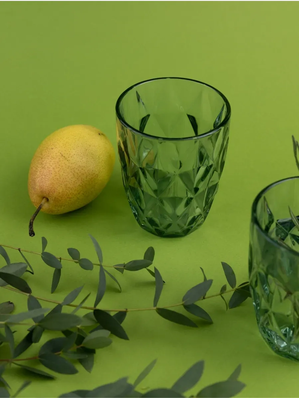 Набор стакан-тумблер для виски, 260 мл. 6 шт. Зеленые