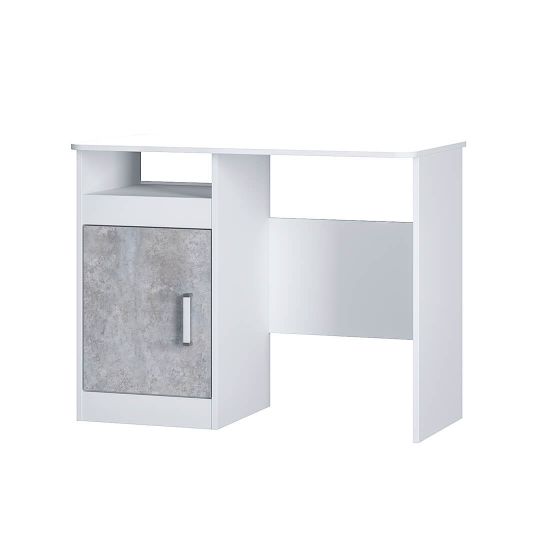 Паскаль Стол письменный белый / цемент светлый