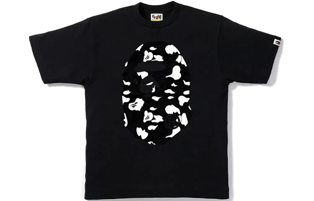 A Bathing Ape Stripe Abc Camo Big Ape Head Tee