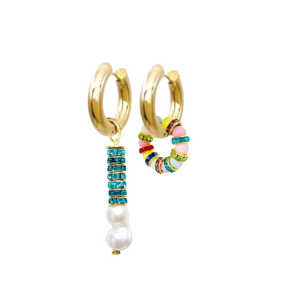 Подвеска кольцо из бусин Cream